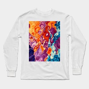 Ripple Pour Texture Long Sleeve T-Shirt